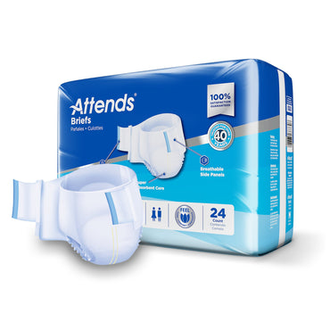 Attends® Unisex Incontinence Brief Medium Disposable Heavy Absorbency (955303_CS)