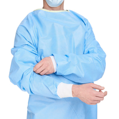 ULTRA Non-Reinforced Surgical Gown with Towel 2X-Large Blue Sterile AAMI Level 3 Disposable (224749_CS)