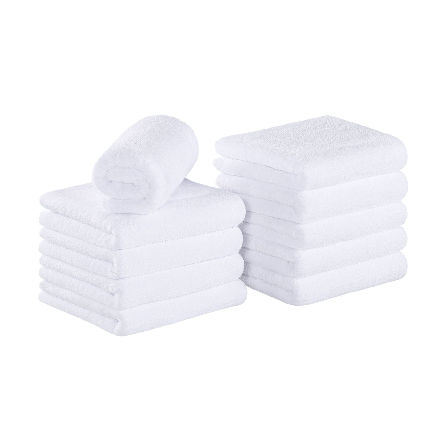 Arkwright Home Bck2U Coral Fleece Salon Towel 16x27 White (10/Pack) (PNP915117WH)