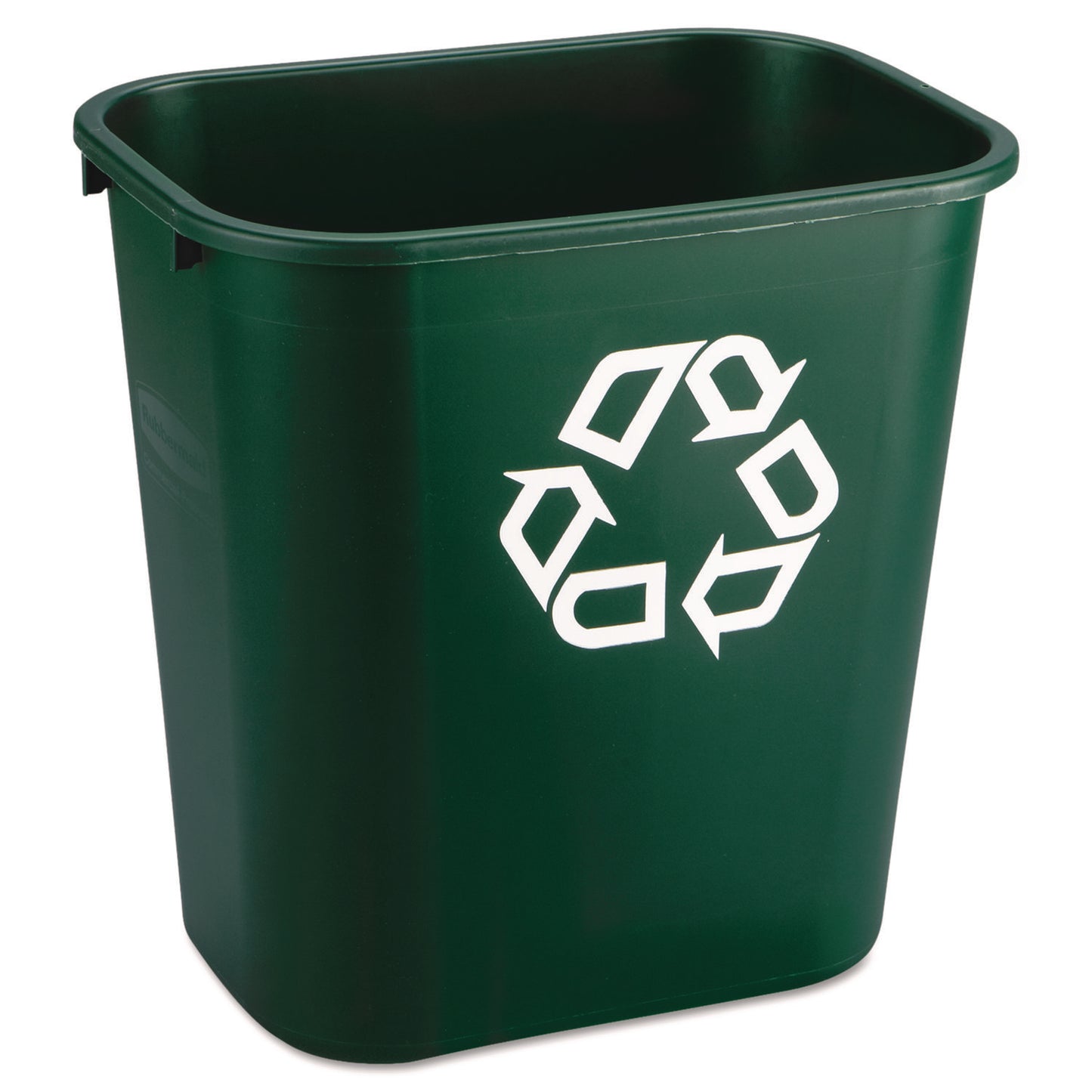 Rubbermaid® Commercial Deskside Plastic Container for Paper Recycling, 7 gal, Plastic, Green (RCP295606GREEA)
