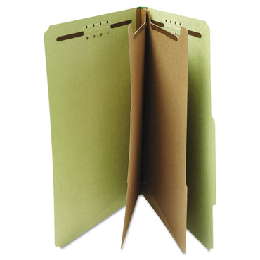 universal-r-six-section-pressboard-classification-folders-2-expansion-2-dividers-6-fasteners-letter-size-green-10-box-unv10271_2