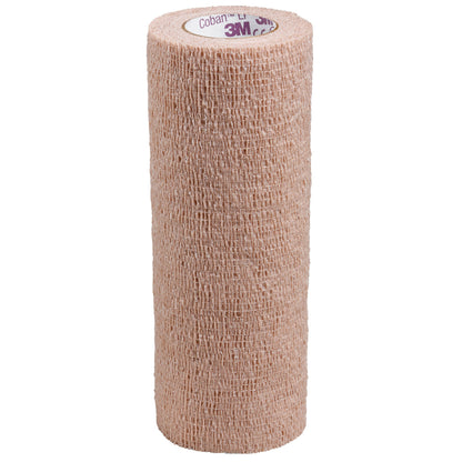 3M™ Coban™ LF Cohesive Bandage 6 Inch X 5 Yard Self-Adherent Closure Tan NonSterile Standard Compression (388427_CS)