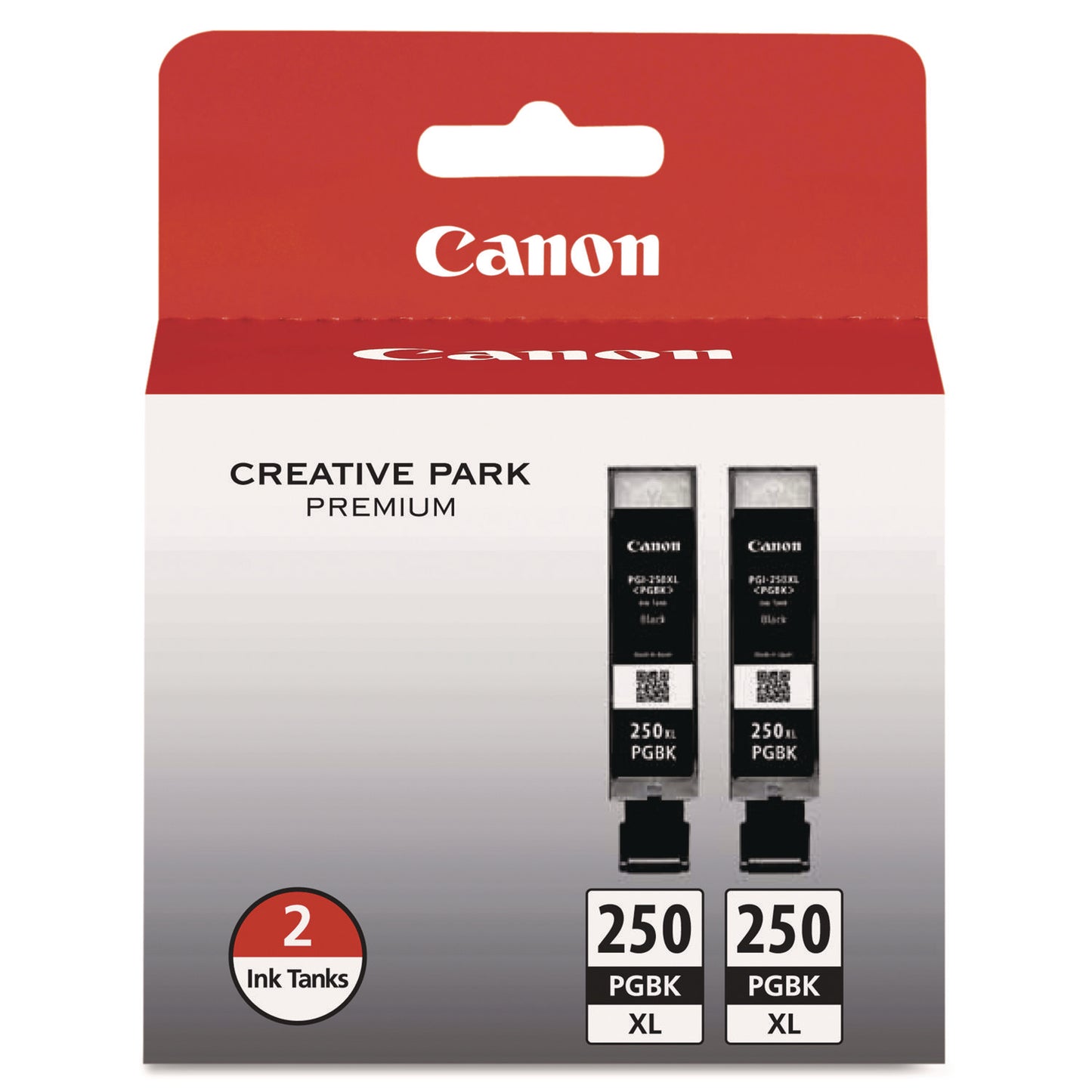 Canon® 6432B004 (PGI-250XL) ChromaLife100+ High-Yield Ink, 500 Page-Yield, Black, 2/Pack (CNM6432B004)
