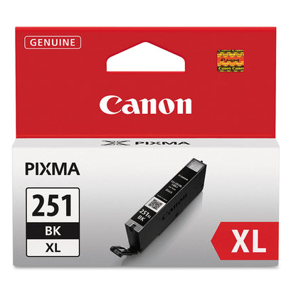 Canon® 6448B001 (CLI-251XL) ChromaLife100+ High-Yield Ink, 5,530 Page-Yield, Black (CNM6448B001)