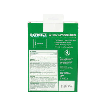 Biofreeze® Topical Pain Relief 5% Strength Menthol Patch (1258924_BX)