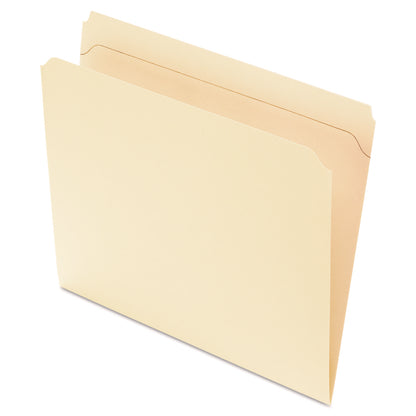 Pendaflex® Reinforced Top File Folders, Straight Tabs, Letter Size, Manila, 100/Box (PFXR752)