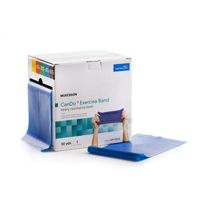 McKesson CanDo® Exercise Resistance Band Blue 5 Inch X 50 Yard Heavy Resistance (1073318_EA)