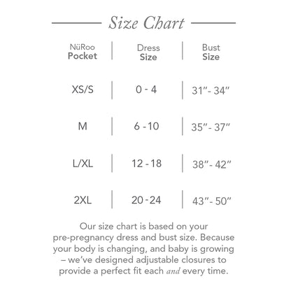 NuRoo® Pocket Baby Carrier Shirt Large / X-Large Black Short Sleeve Female (1234365_EA)