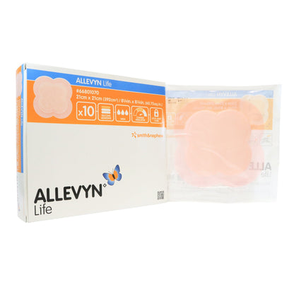 Allevyn Life Foam Dressing 8-1/4 X 8-1/4 Inch With Border Film Backing Silicone Gel Adhesive Quadrilobe Sterile (834488_EA)