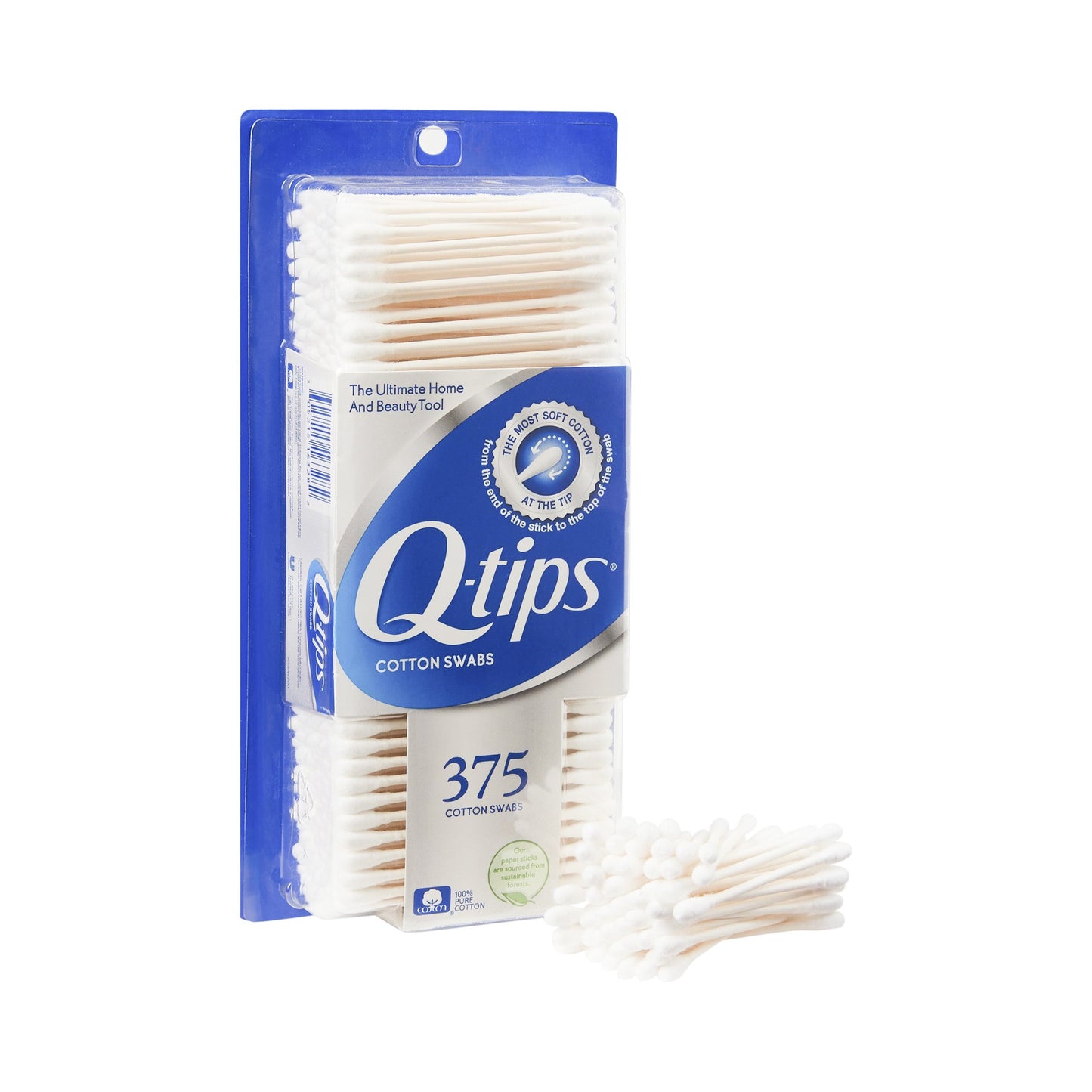 Q-Tip® Swabstick Cotton Tip Cotton Shaft 3 Inch NonSterile 375 per Pack (785468_PK)