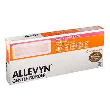 Allevyn Gentle Border Foam Dressing 4 X 12 Inch With Border Film Backing Silicone Gel Adhesive Rectangle Sterile (1062155_EA)