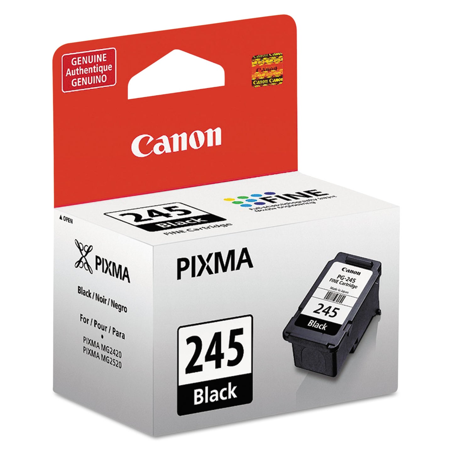 Canon® 8279B001 (PG-245) ChromaLife100+ Ink, 180 Page-Yield, Black (CNM8279B001)