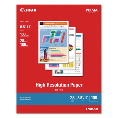 Canon® High Resolution Paper, 8.5 x 11, Matte White, 100/Pack (CNM1033A011)