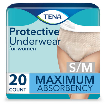 TENA® ProSkin™ Protective Female Adult Absorbent Underwear Pull On with Tear Away Seams Small / Medium Disposable Moderate Absorbency (1135407_BG)