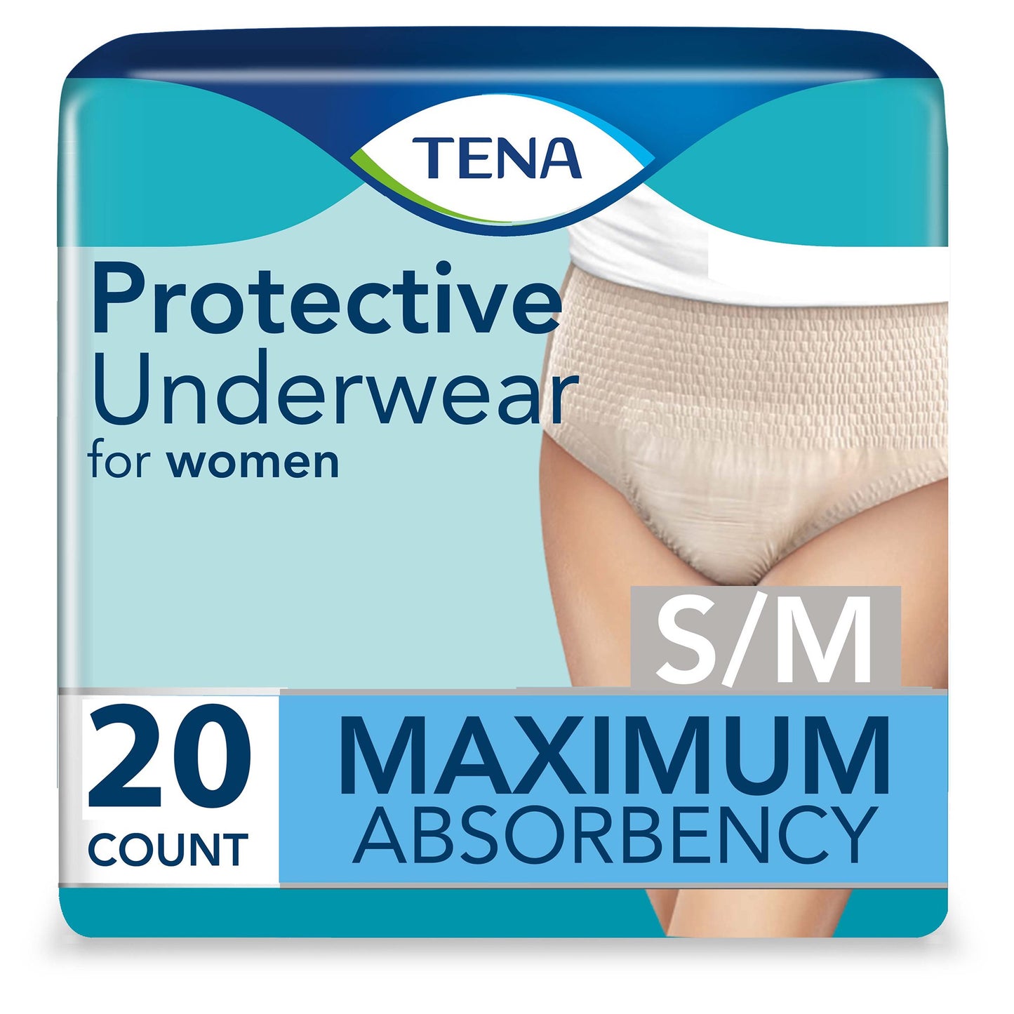 TENA® ProSkin™ Protective Female Adult Absorbent Underwear Pull On with Tear Away Seams Small / Medium Disposable Moderate Absorbency (1135407_CS)