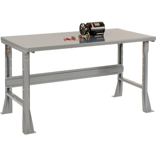 Global Industrial Workbench with Flared Leg, 60 x 30", Steel Square Edge (WB183404)