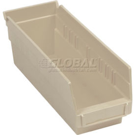 Global Industrial Plastic Nesting Storage Shelf Bin 4-1/8"W x 11-5/8"L x 4"H Beige (WB184837BG)