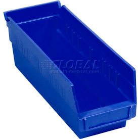 Global Industrial Plastic Nesting Storage Shelf Bin 4-1/8"W x 11-5/8"L x 4"H Blue (WB184837BL)