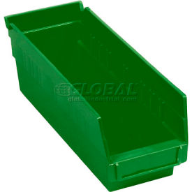 Global Industrial Plastic Nesting Storage Shelf Bin 4-1/8"W x 11-5/8"L x 4"H Green (WB184837GN)