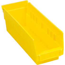 Global Industrial Plastic Nesting Storage Shelf Bin 4-1/8"W x 11-5/8"L x 4"H Yellow (WB184837YL)