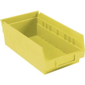 Global Industrial Plastic Nesting Storage Shelf Bin 6-5/8"W x 11-5/8"L x 4"H Yellow (WB184838YL)