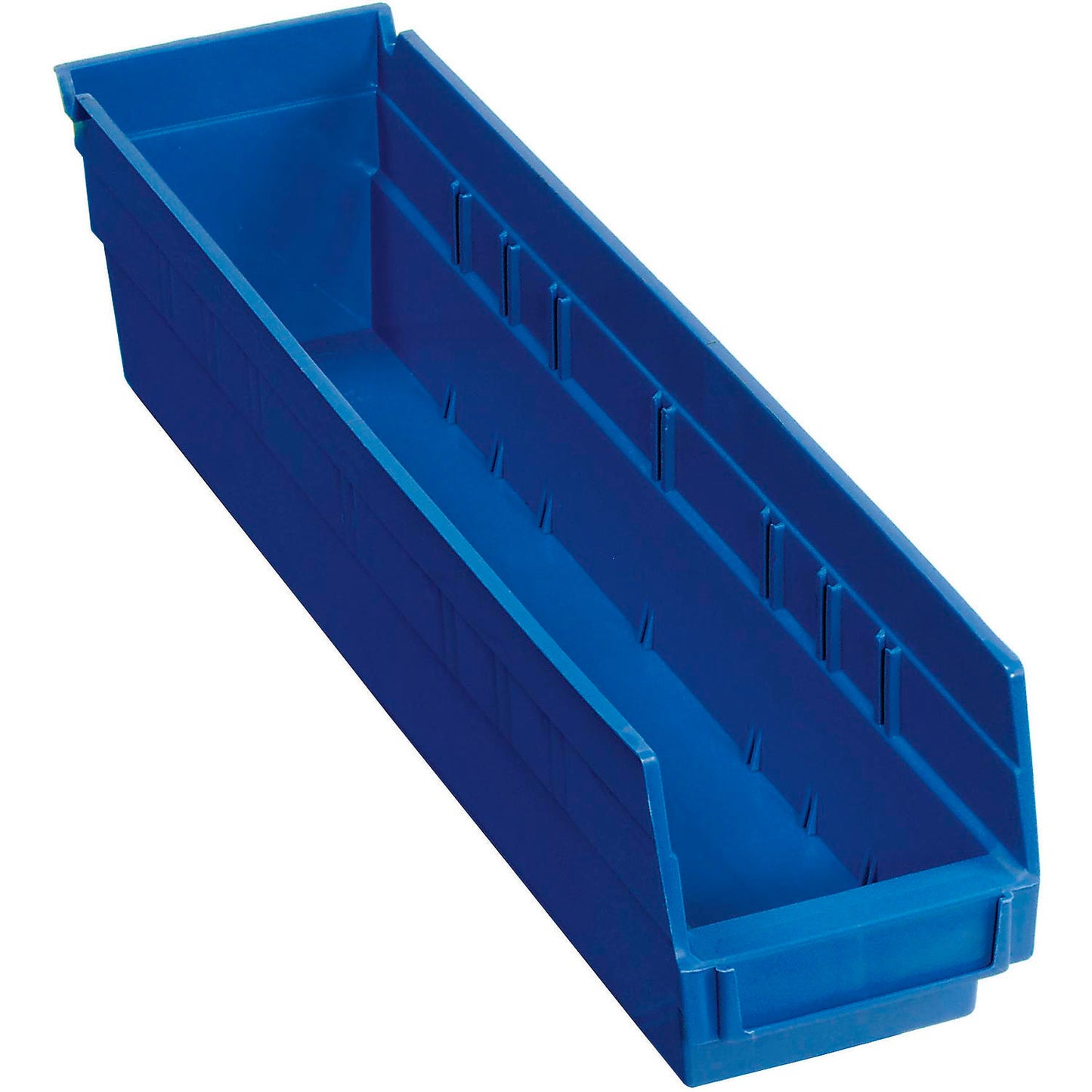 Global Industrial Plastic Nesting Storage Shelf Bin 4-1/8"W x 17-7/8"L x 4"H Blue (WB184839BL)