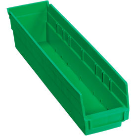 Global Industrial Plastic Nesting Storage Shelf Bin 4-1/8"W x 17-7/8"L x 4"H Green (WB184839GN)