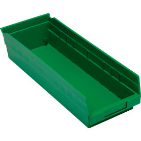 Global Industrial Plastic Nesting Storage Shelf Bin 6-5/8"W x 17-7/8"L x 4"H Green (WB184840GN)