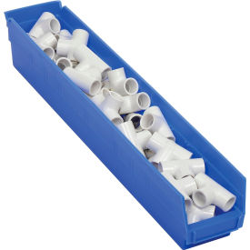 Global Industrial Plastic Nesting Storage Shelf Bin 4-1/8"W x 23-5/8"L x 4"H Blue (WB184841BL)