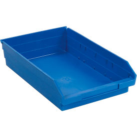 Global Industrial Plastic Nesting Storage Shelf Bin 11-1/8"W x 17-7/8"L x 4"H Blue (WB184846BL)