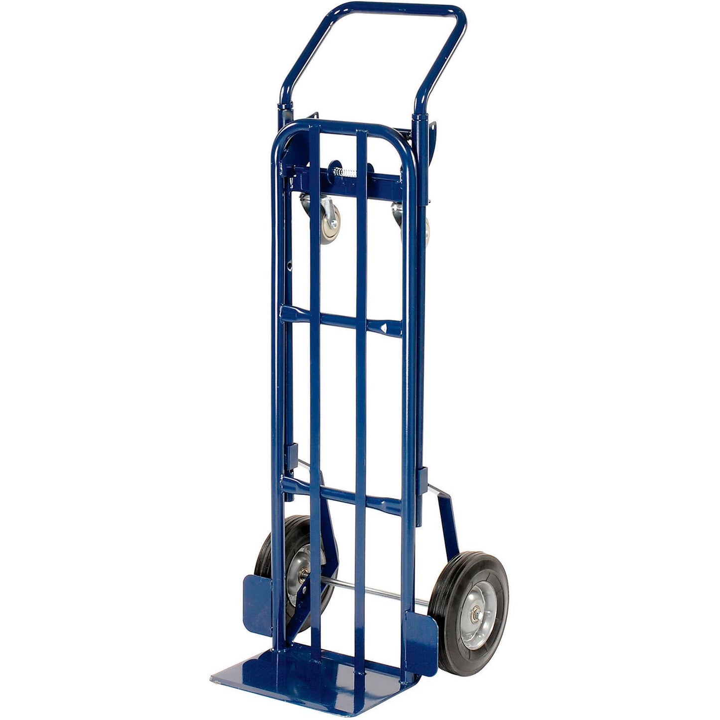 Global Industrial Steel 2-in-1 Convertible Hand Truck - Semi-Pneumatic Wheels - 600 Lb. Cap. (WB185545)