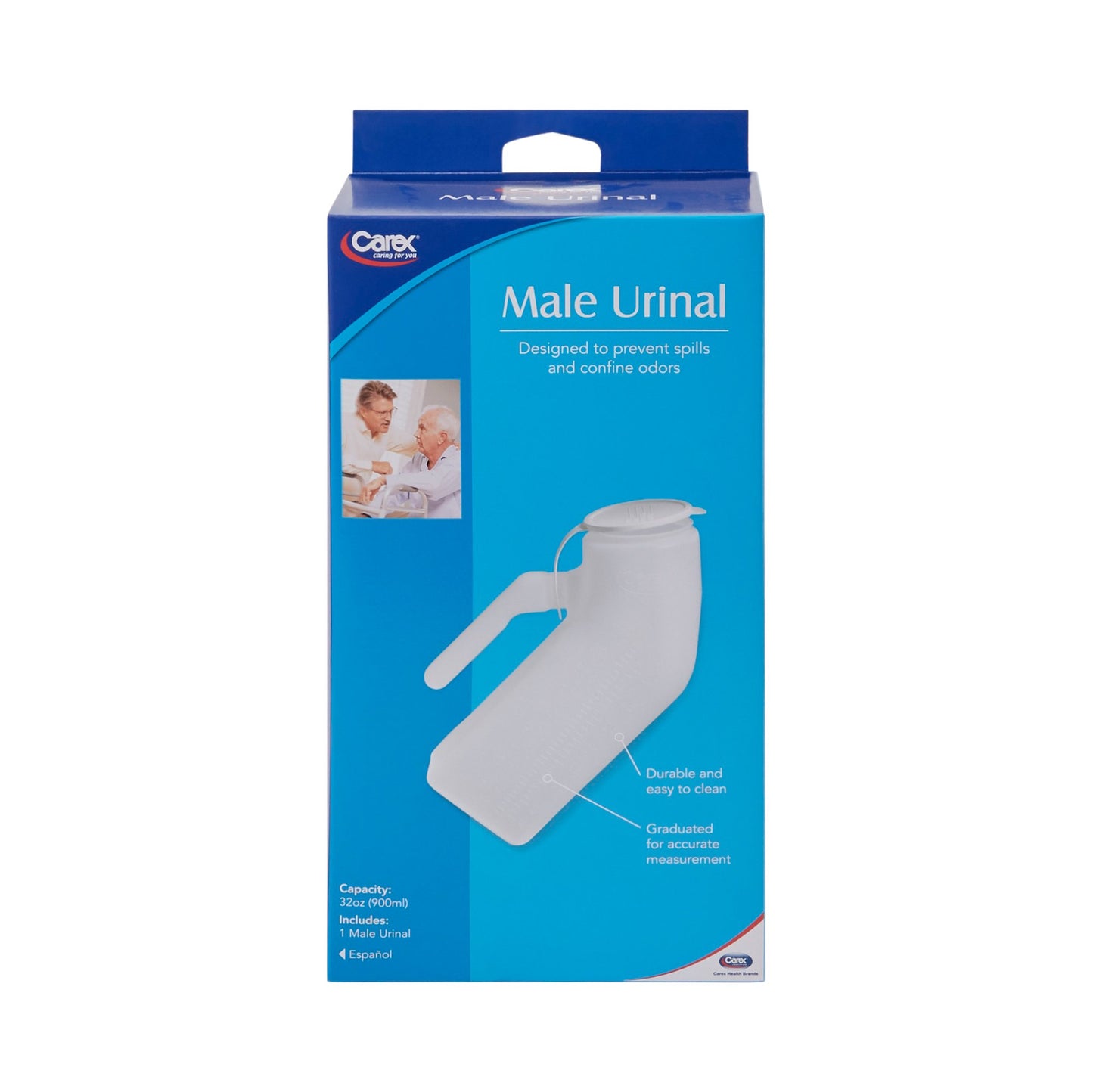 Carex® Male Urinal 32 oz. / 946 mL With Closure Single Patient Use (421043_CS)