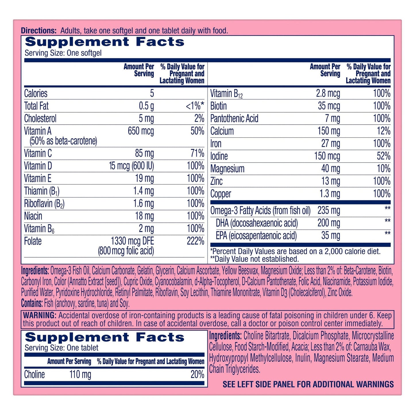 One A Day® Prenatal Vitamin Supplement Softgel 60 per Bottle (1229943_BT)