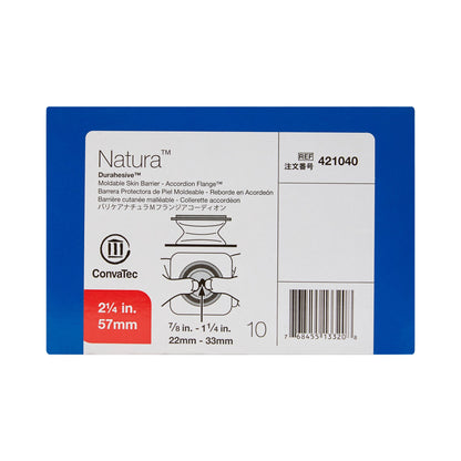 Natura™ Ostomy Barrier Moldable Durahesive® Adhesive 57 mm Flange Sur-Fit® Natura® System Hydrocolloid Tape Collar 7/8 to 1-1/4 Inch Opening (1087911_BX)