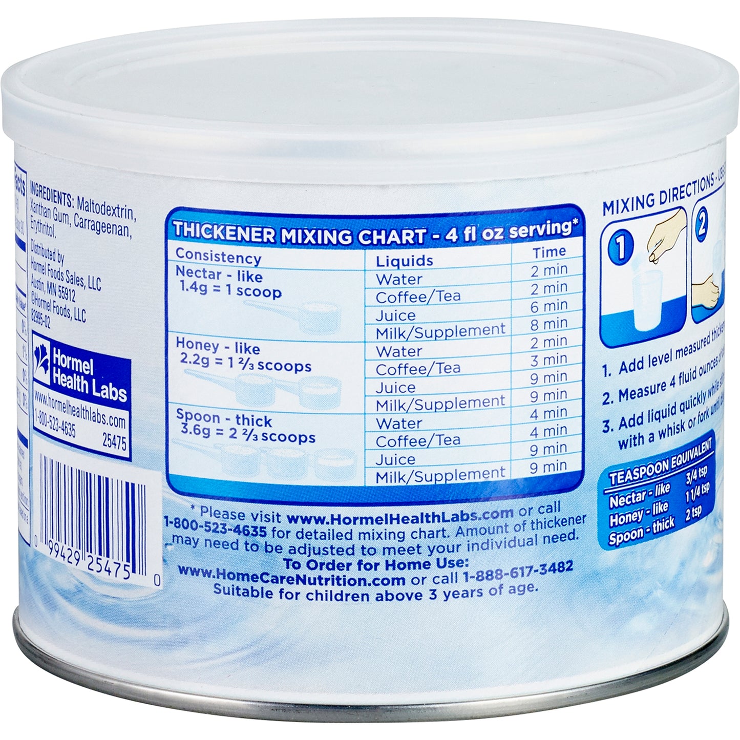 Thick & Easy® Clear Food and Beverage Thickener 4.4 oz. Canister Unflavored Powder IDDSI Level 2 Mildly Thick (1045473_EA)