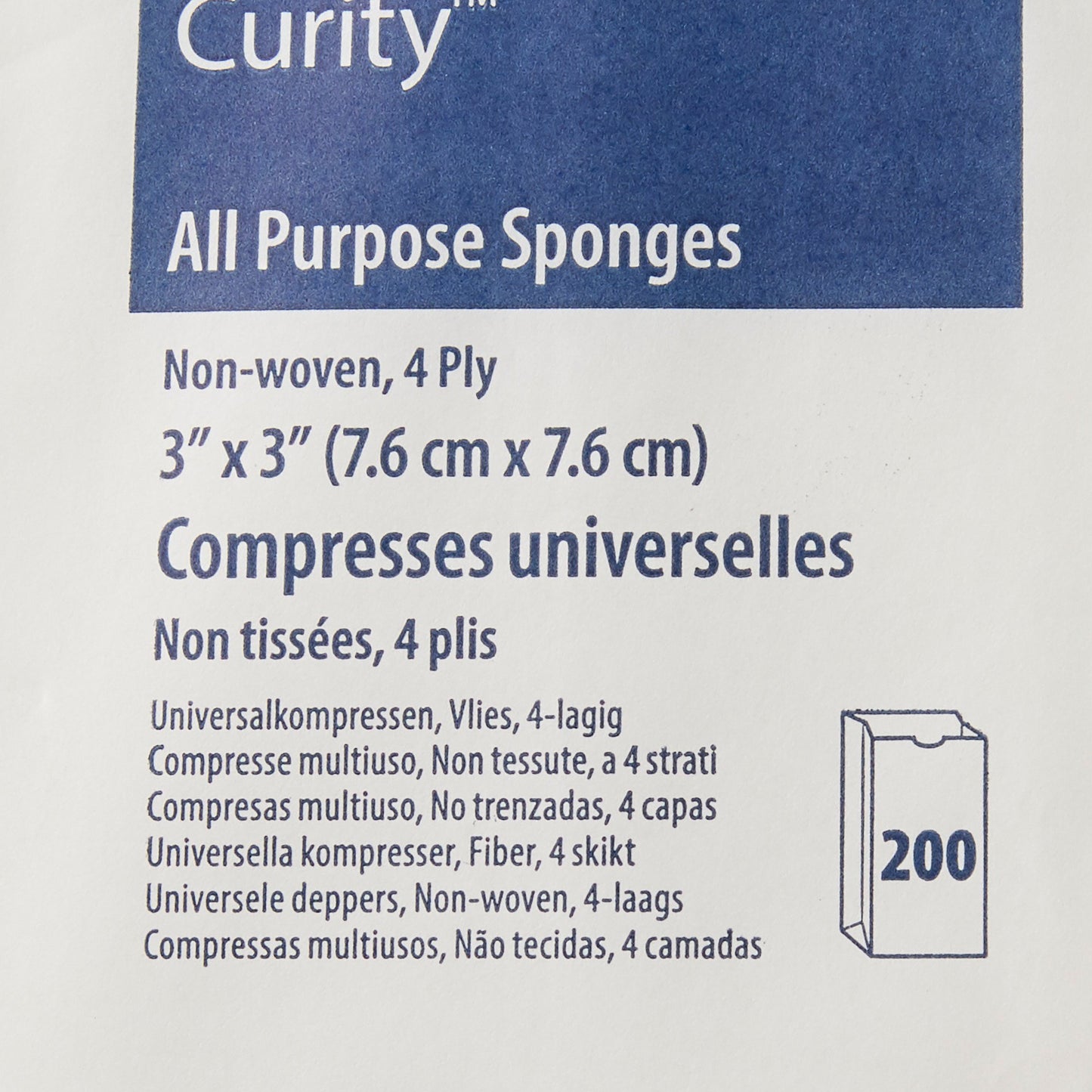 Curity™ Nonwoven Sponge 3 X 3 Inch 4-Ply NonSterile 200 per Pack (153822_BG)