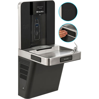 Global Industrial Refrigerated Drinking Fountain with Bottle Filler, Filtered (WB761218)