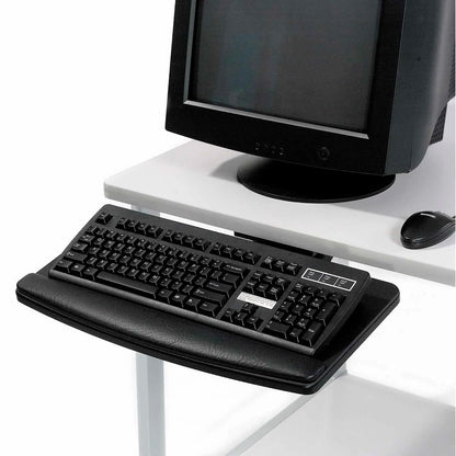Global Industrial Low Profile Adjustable Keyboard Tray, 20-1/8"W x 11"D, Black (WB190288)