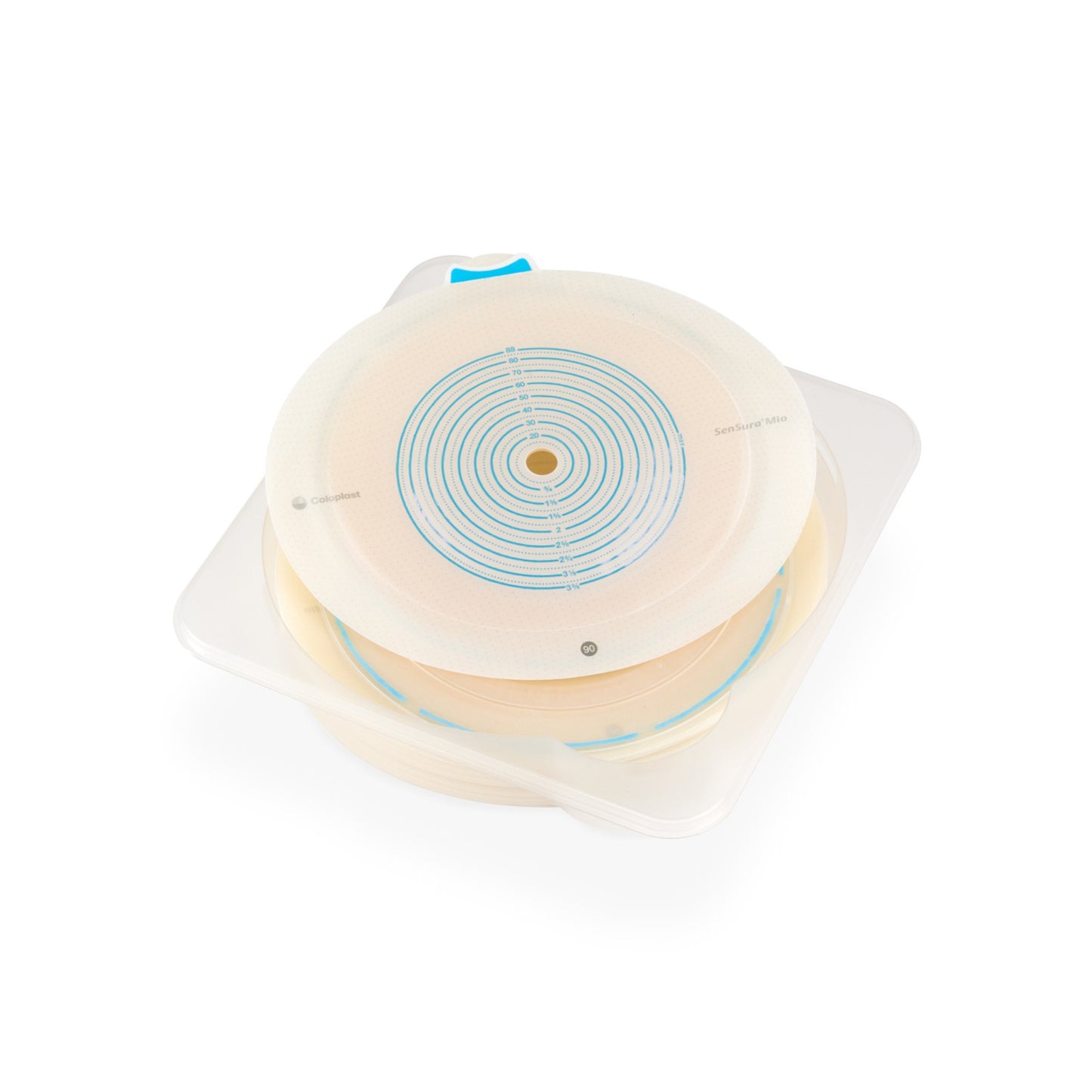 SenSura® Mio Flex Ostomy Barrier Trim to Fit, Extended Wear Elastic Adhesive 70 mm Flange Yellow Code System 3/8 to 2-11/16 Inch Opening (891243_BX)