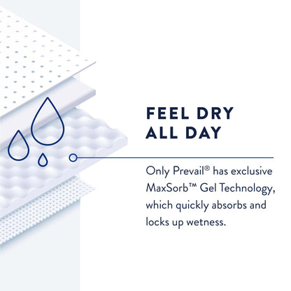 Prevail® Daily Pant Liners Incontinence Liner 28 Inch Length Moderate Absorbency Polymer Core Large Plus (747198_CS)