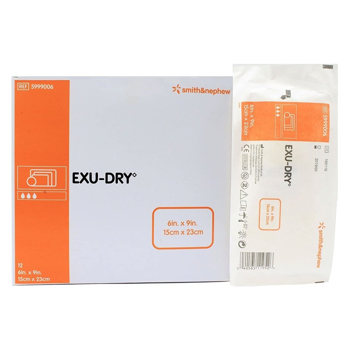 EXU-DRY Anti-Shear Super Absorbent Dressing 6 X 9 Inch Rectangle (359767_EA)