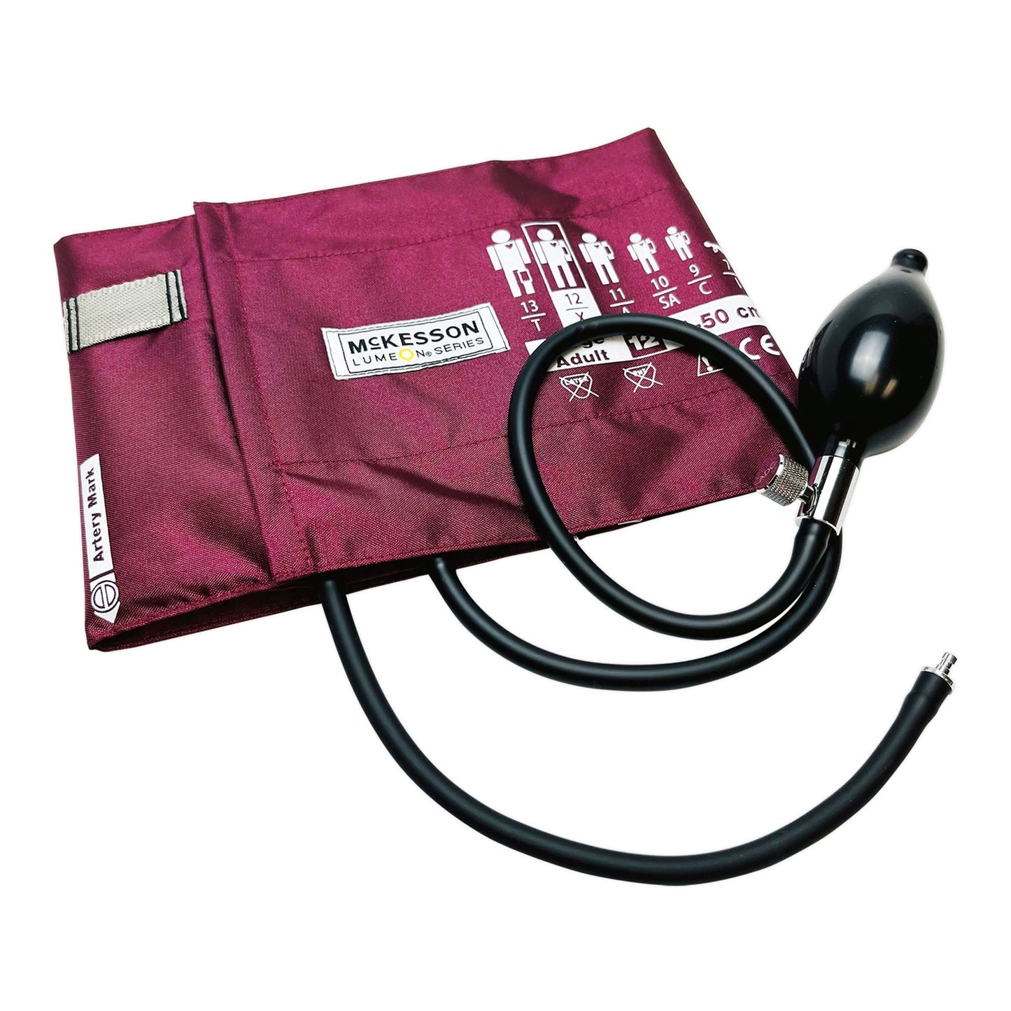 McKesson LUMEON™ Reusable Blood Pressure Cuff and Bulb 34 to 50 cm Arm Nylon Cuff Large Adult Cuff (803207_CS)