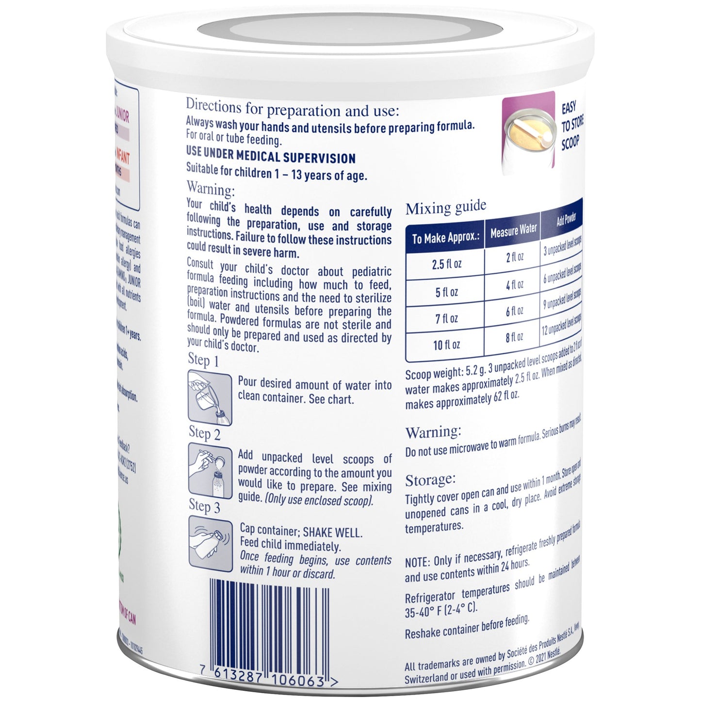 Alfamino® Junior Pediatric Oral Supplement Vanilla Flavor 14.1 oz. Can Powder Amino Acid Food Allergies (1192649_CS)