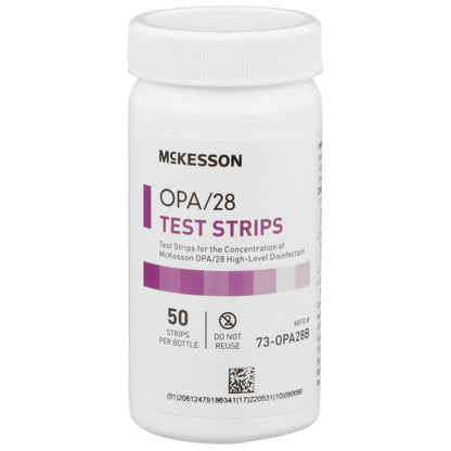 McKesson OPA/28 OPA Concentration Indicator Pad 50 Test Strips Bottle Single Use (852218_CS)
