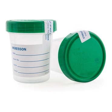 McKesson Specimen Container 120 mL (4 oz.) Screw Cap Sterile Inside Only (870203_CS)