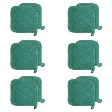 Hospeco® Cooks Linen Pot Holder 7x7 Green, 12/Pack (HOSPOT-GREEN)