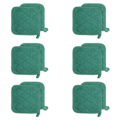 Hospeco® Cooks Linen Pot Holder 7x7 Green, 12/Pack (HOSPOT-GREEN)
