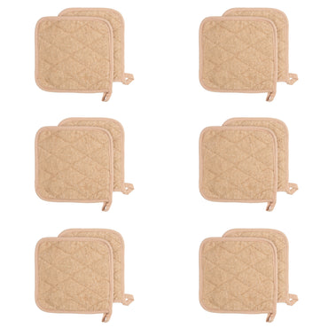 Hospeco® Cooks Linen Pot Holder 7x7 Tan, 12/Pack (HOSPOT-TAN)