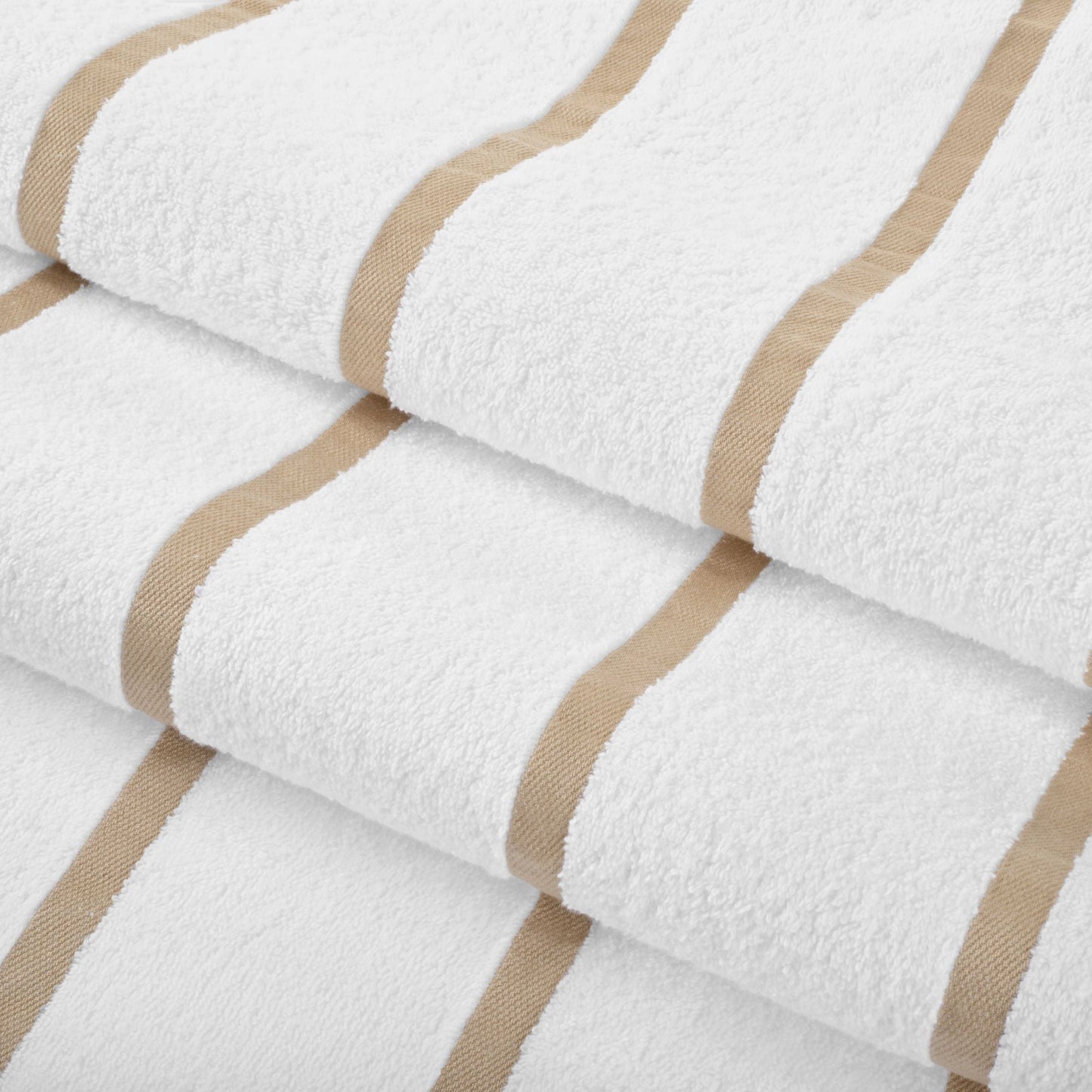 Hospeco® Las Rayas Beach Towel 30x60 Beige, 24/Case (HOSBT-HS3060-15BG-CS)