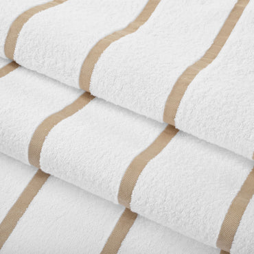 Hospeco® Las Rayas Beach Towel 30x60 Beige, 24/Case (HOSBT-HS3060-15BG-CS)